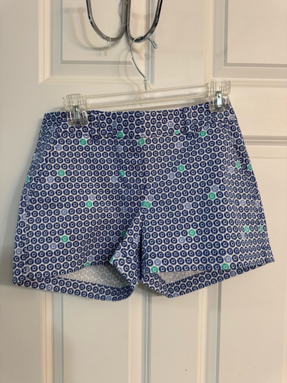 Vineyard Vines Navy & Teal Printed High Waist Women’s Shorts